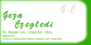 geza czegledi business card